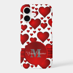 Romantic heart pattern monogrammed