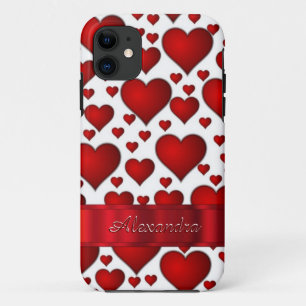 Romantic heart pattern personalized iPhone 11 case