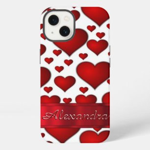 Romantic heart pattern personalized iPhone 13 case