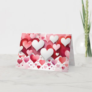 Romantic Heart Pattern Valentine’s Greeting Card