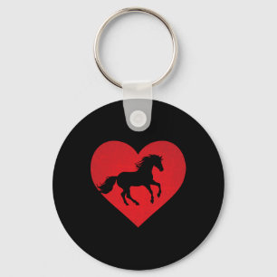 Romantic Heart Shaped Horse Equestrian Lover Valen Keychain