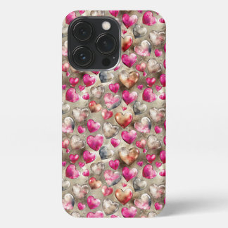 Romantic hearts 11 iPhone 13 pro case