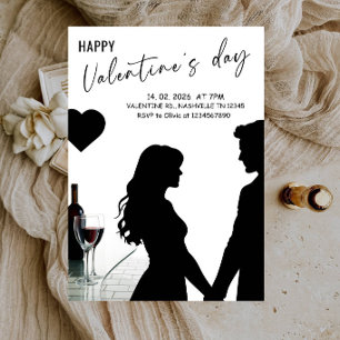 Romantic Hearts Love Celebration-Elegant Valentine Invitation