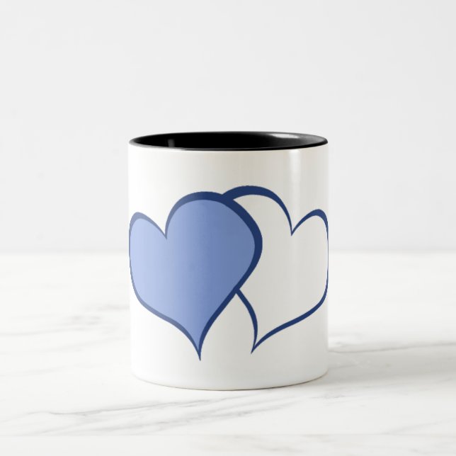 Romantic His BETTER HALF HE+he (1 of 2) Two-Tone Coffee Mug (Center)