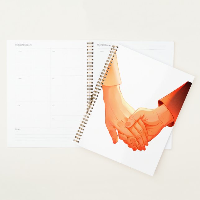 "Romantic Holding Hands Illustration – Love & Conn Planner (Display)