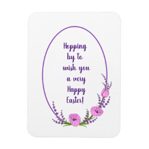 Romantic holiday wreaths Tulip flowers Easter Magnet