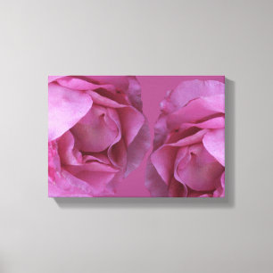 Romantic hot pink roses modern exotic floral boho canvas print
