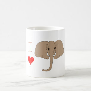 Romantic I love elephants Coffee Mug