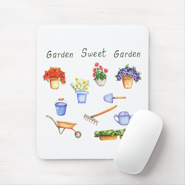 Romantic I love my fowers Minimalist Cute   Mouse Pad (With Mouse)