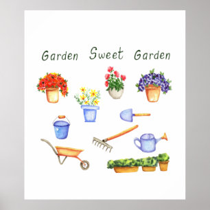 Romantic I love my fowers Minimalist Cute   Poster