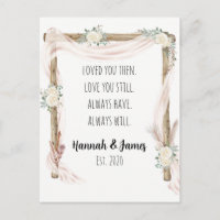 Romantic I Love You Anniversary Boho Warercolor
