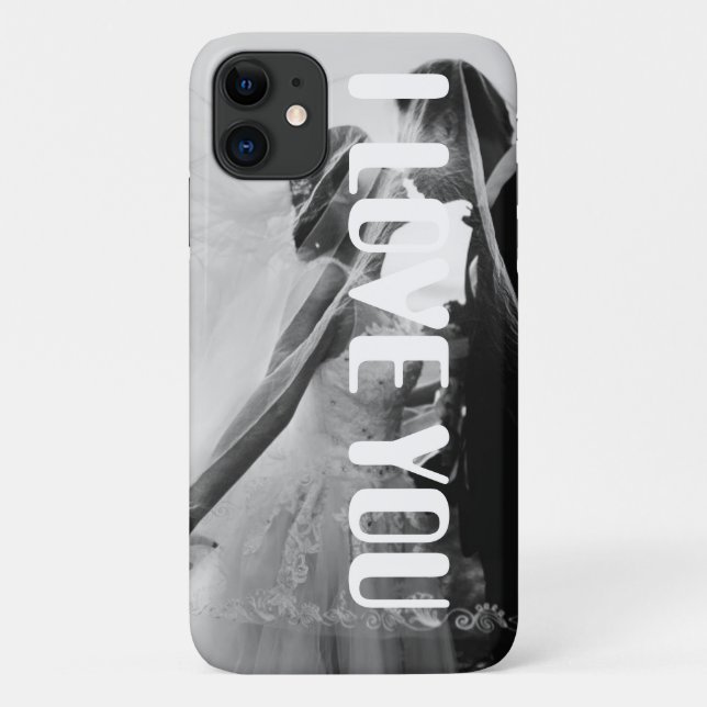 Romantic I LOVE YOU iPhone 11 Photo Case (Back)