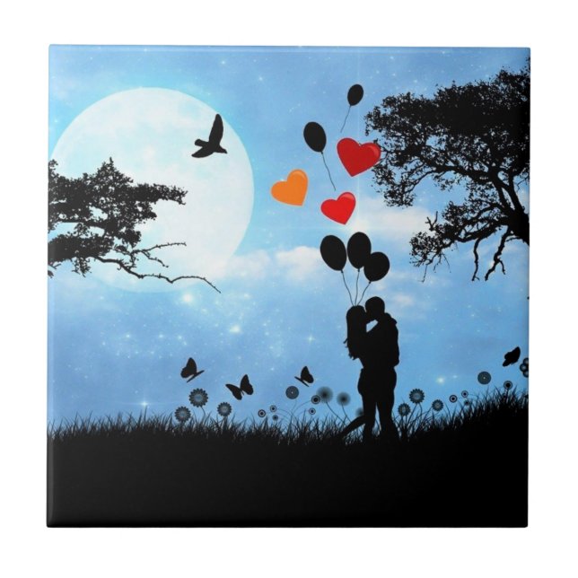 Romantic - In Love - Add Your Text / Name Tile (Front)