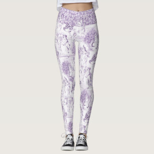 Romantic Indigo Rococo Art Style Elegant Gift Leggings