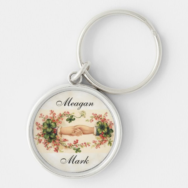 Romantic Irish Wedding Favours Keychain (Front)