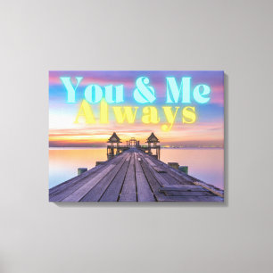 Romantic Island Dock Always  Canvas Print