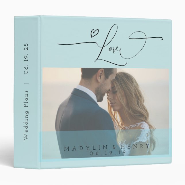 Romantic Island Paradise Love Personalized Wedding Binder (Front/Spine)