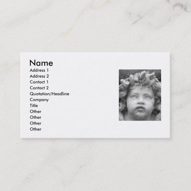 Romantic Italian Renaissance Angel Business Cards (Front)