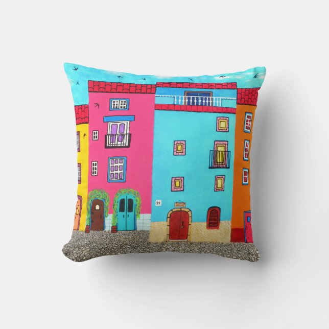 Romantic Italian Villa Throw Pillow (Front)