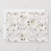 Romantic ivory floral Stationery Note Card (Back)