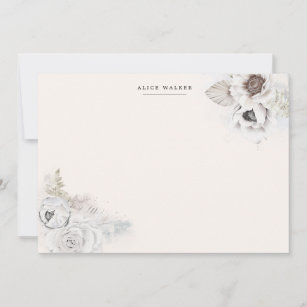 Romantic ivory floral Stationery Note Card