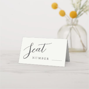 Romantic Ivory Wedding Seat Place Card