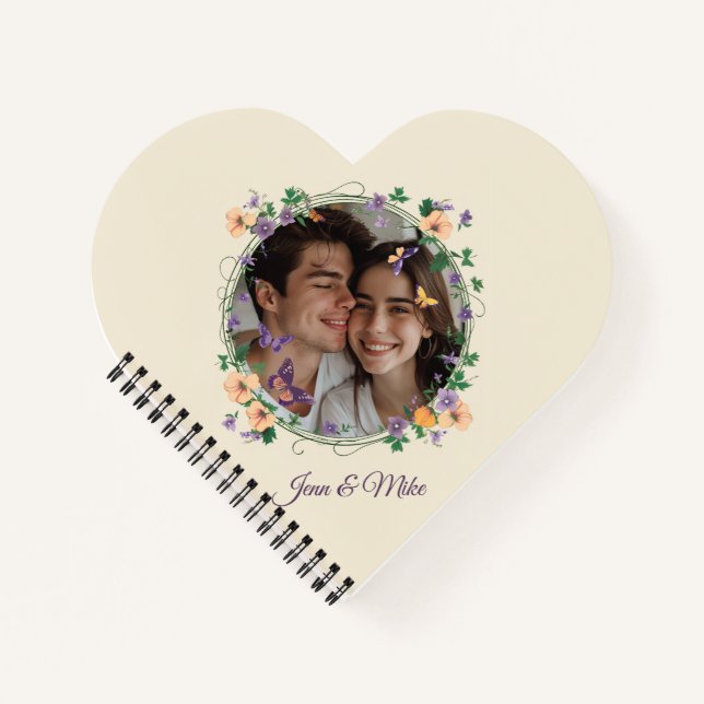 Romantic Ivy and Butterflies Notebook (Front)