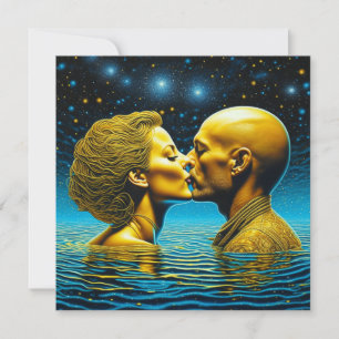 Romantic Kiss Mystical Ethereal Art Card