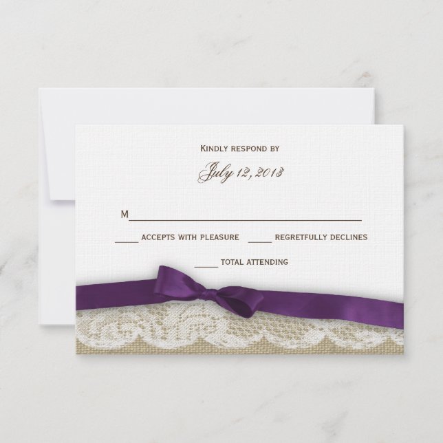 Romantic Lace and Dark Purple Response (Front)