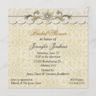 Romantic Lace Bridal Shower Invitation