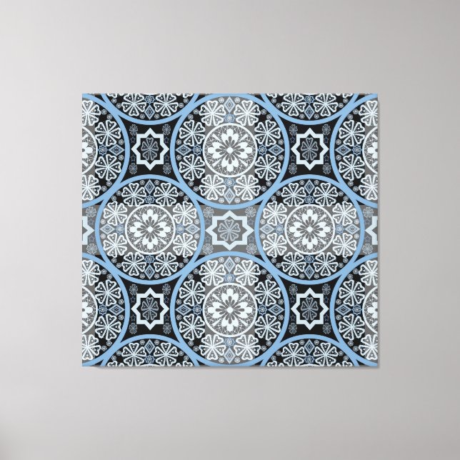 Romantic Lace: Bright Abstract Print. Canvas Print (Front)