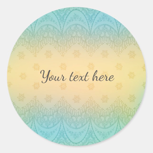 Romantic lace classic round sticker (Front)