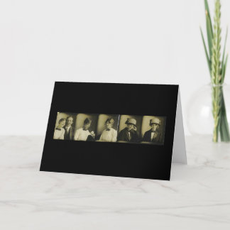 romantic lady photostrip on a greeting card