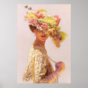 Romantic Lady Victorian Decor Poster