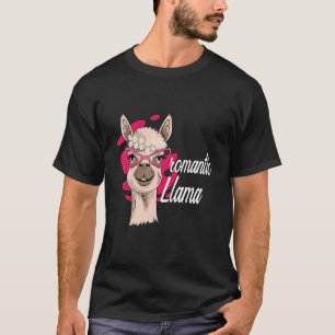Romantic Lama  Farmer T-Shirt