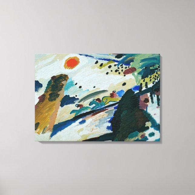 Romantic Landscape by Wassily Kandinsky Canvas Print (Front)