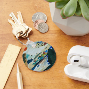 Romantic Landscape by Wassily Kandinsky Keychain