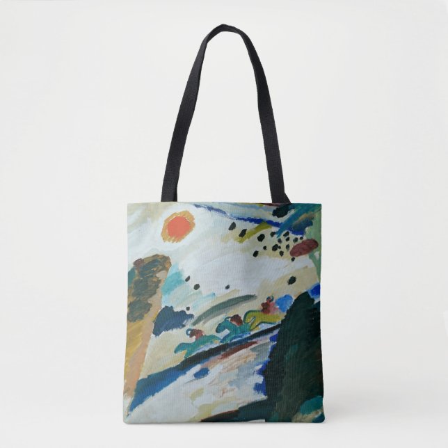 Romantic Landscape by Wassily Kandinsky Tote Bag (Front)