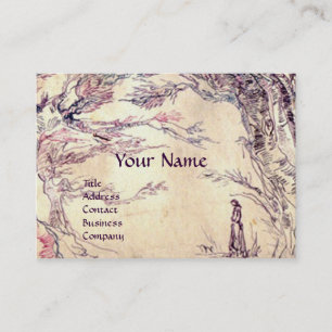 ROMANTIC LANDSCAPE,white pearl paper Business Card