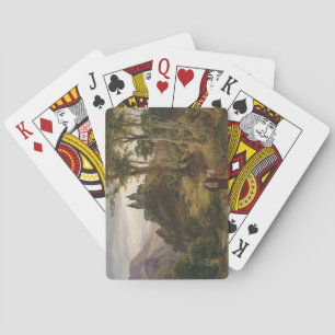 Romantic Landscape with Monastery Complex Playing Cards