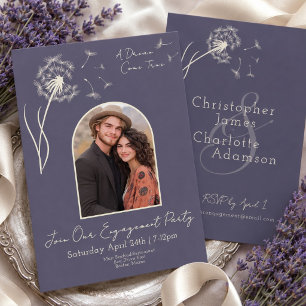 Romantic Lavender Dandelion Photo Engagement