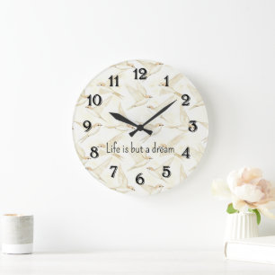 Romantic life is but a dream birds large clock