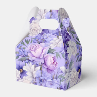 Romantic light purple flowers favor box