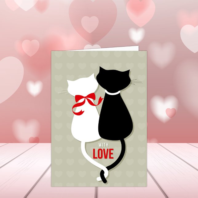 Romantic Love Cats Valentine Card (Creator Uploaded)
