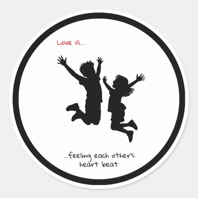 Romantic Love Circle Sticker (Devant)