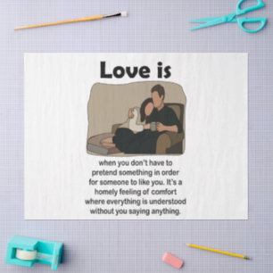 Romantic Love Couple Quote Wedding Party Tissue Paper