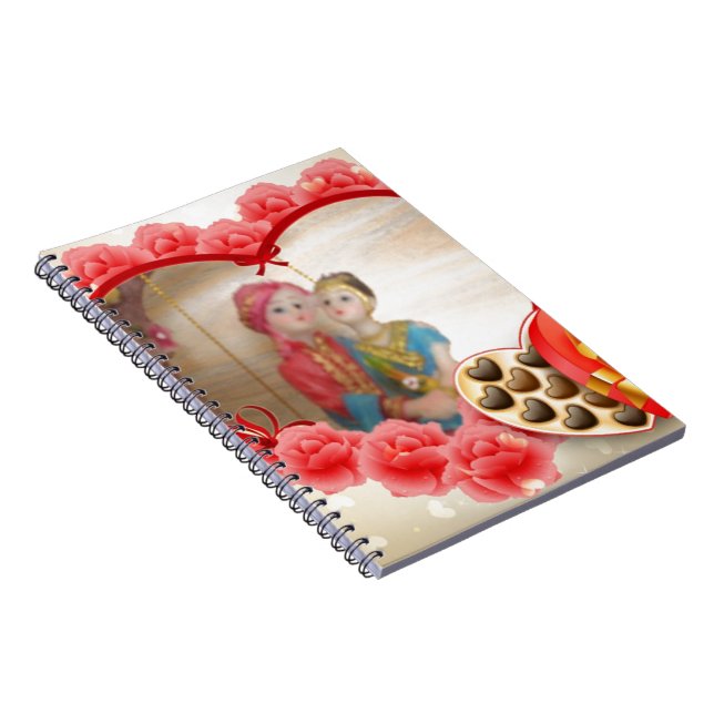 Romantic Love Heart Art Print Notebook (Right Side)