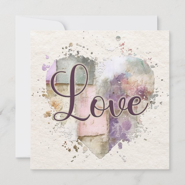 Romantic Love Heart  Card (Front)