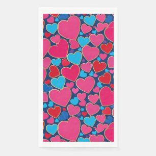Romantic Love Heart Party Wedding Bathroom Napkin