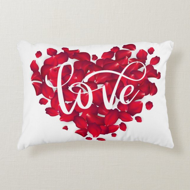 Romantic love heart pillow -perfect for valentine' (Front)